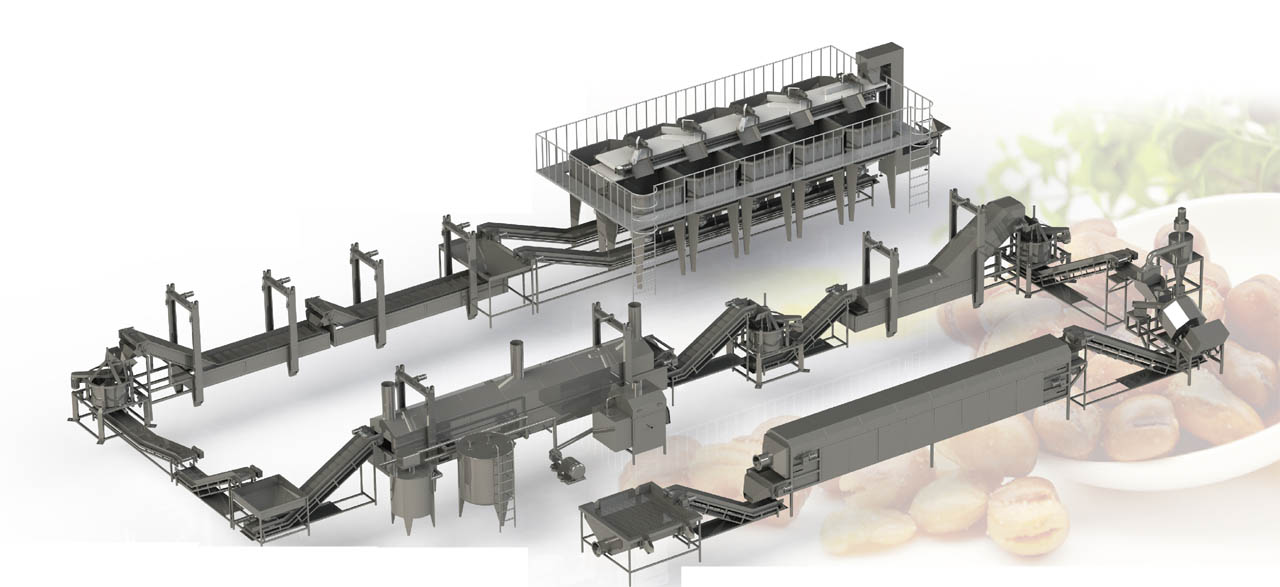 堅果類油炸生產線